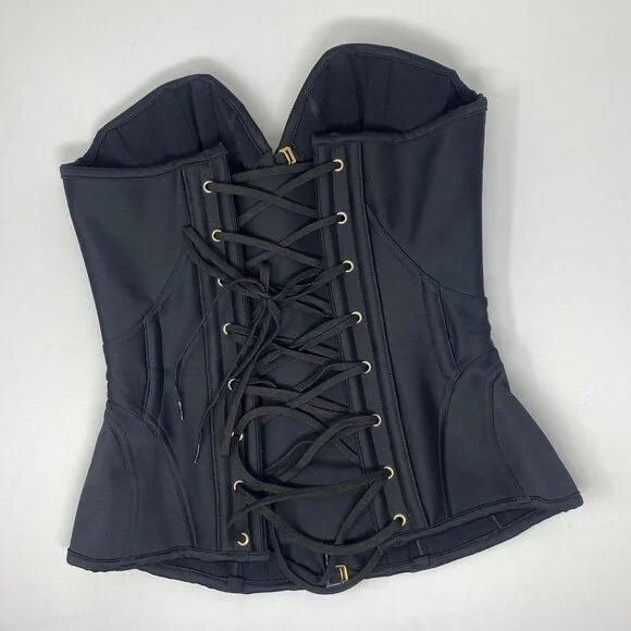 Agent Provocateur Damson Black Satin Corset AP2 Small NWT - Picture 8 of 12